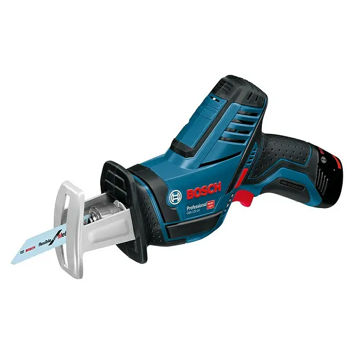 Bosch Professional Akku-Säbelsäge GSA 12V-14 - 12 V, Li-Ionen, Ohne Akku, Leerlaufhubzahl: 0 - 3.000 Hübe/min - Linke Seitenansicht