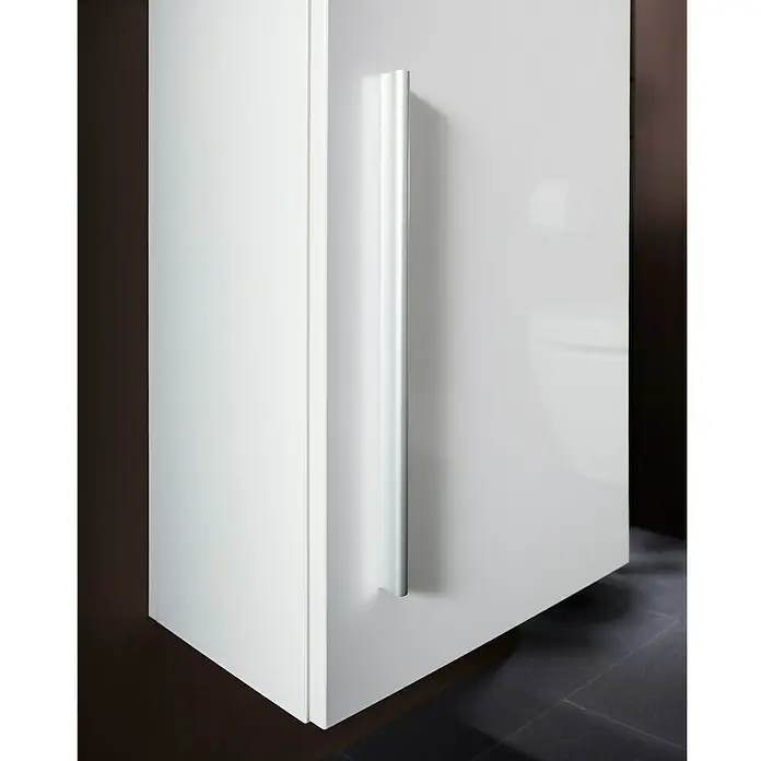 Camargue Stella K welcome Wastafelonderkast - 44 x 24,3 x 60 cm, Wit, Hoogglans - Zijaanzicht links