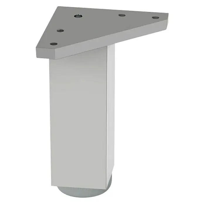 Postolje za namještaj - 40 x 40 x 100 mm, Aluminij, Nosivost: 150 kg - Pogled sprijeda