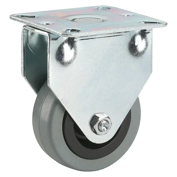 Stabilit Apparate-Bockrolle - Durchmesser Rollen: 50 mm, Traglast: 45 kg, Material Rad: Gummi, Mit Platte, Gleitlager - Ansicht von oben
