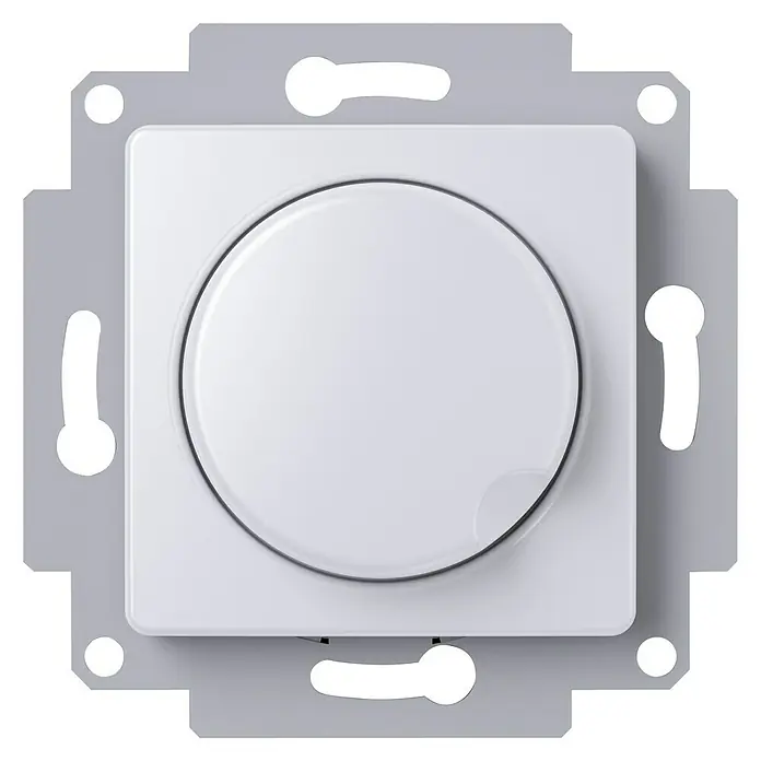 Voltomat MIKRO LED-Dimmer - Alpinweiß, 7 W - 110 W, Kunststoff, Unterputz - Vorderansicht