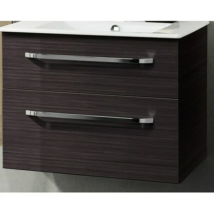 Camargue Star Waschtischunterschrank - 69,4 x 48,9 x 51,8 cm, Ohne Beleuchtung, Darkoak, Matt - Rechte Seitenansicht