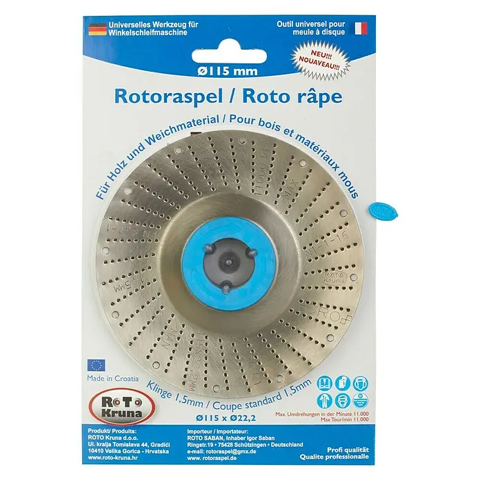 Roto Kruna Rotoraspel - 115 mm, Fein - Vorderansicht