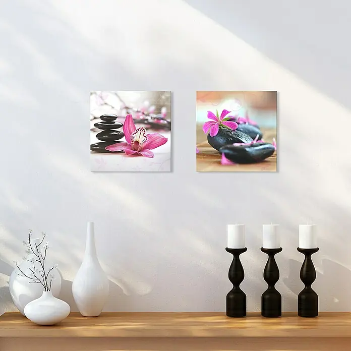 Piedra decorativa Glasbild - Relaxation II, An x Al: 20 x 20 cm - Foto ambiente