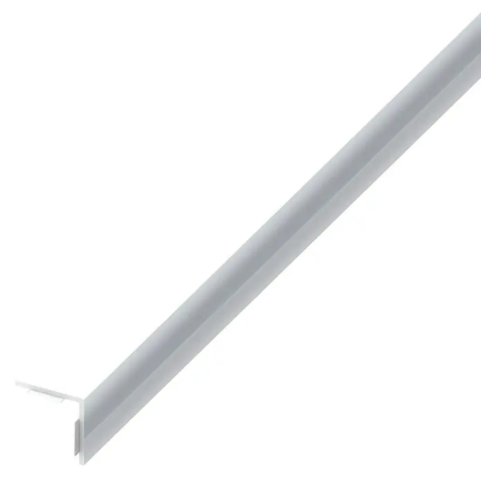 Winkelprofil - 2.500 x 20 x 20 mm, Stärke: 1,5 mm, PVC, Weiß - Linke Seitenansicht