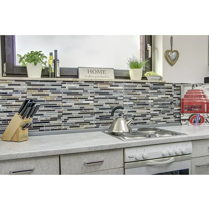 Mosaikfliese Crystal Mix XCM MV788 - 29,8 x 33,8 cm, Braun, Glänzend - Anwendungsbeispiel