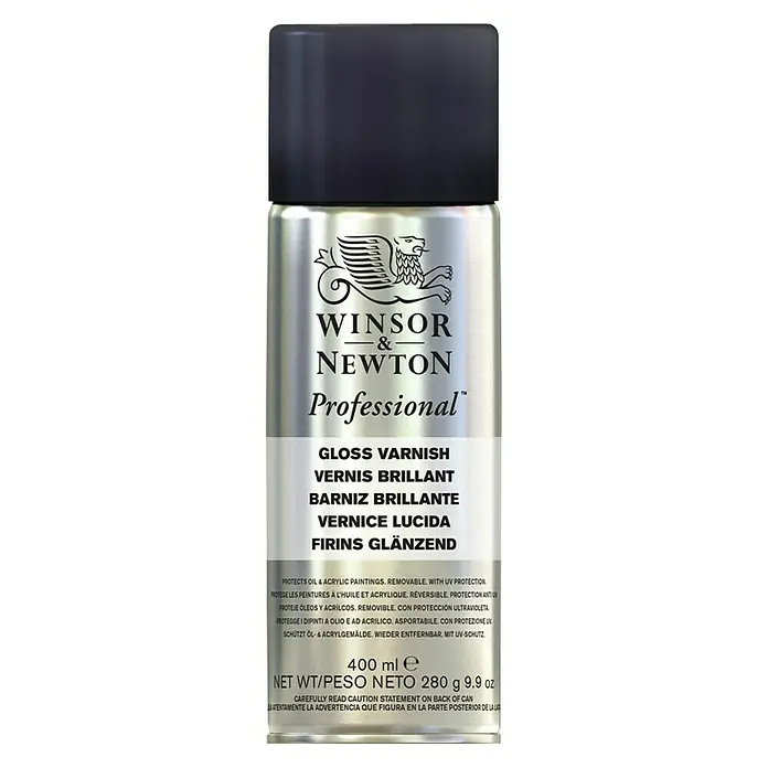 Winsor & Newton Laneno ulje u spreju - 400 ml, Sjaj, Limenka s raspršivačem - Pogled sprijeda