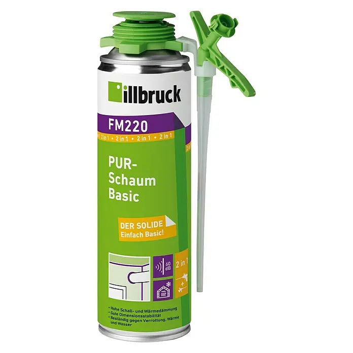 Illbruck Pistolenschaum FM220 - 500 ml, Polyurethane (PU) - Vorderansicht