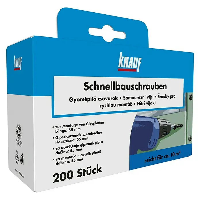 Knauf Schnellbauschraube TN - Durchmesser: 3,5 mm, Länge: 55 mm, 200 Stk.