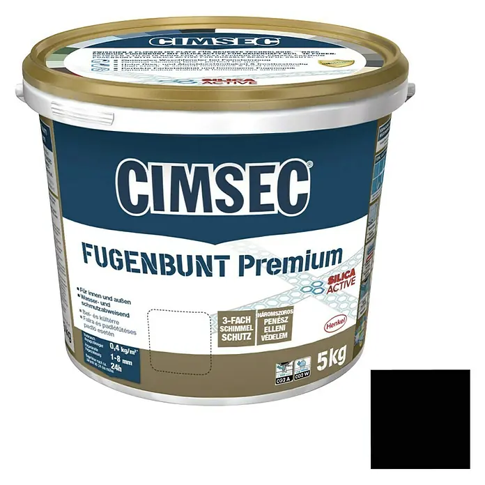 Cimsec Fugenmörtel Fugenbunt Premium - Schwarz, 5 kg