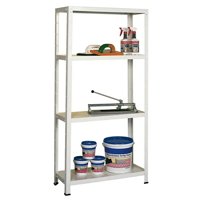 Regalux Steckregal - 30 x 75 x 135 cm, Traglast: 45 kg/Boden, Metall