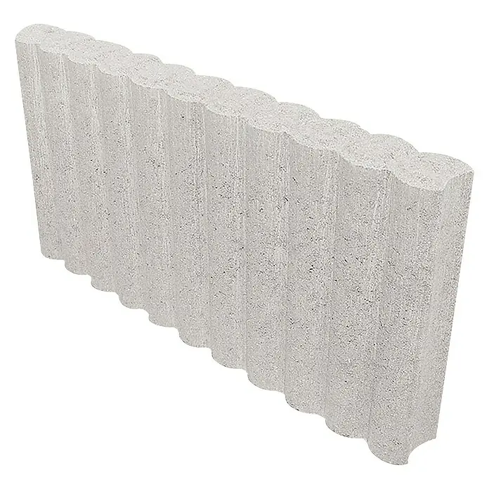 Palisaden-Randstein - Weiß, L x B x H: 50 x 6 x 25 cm