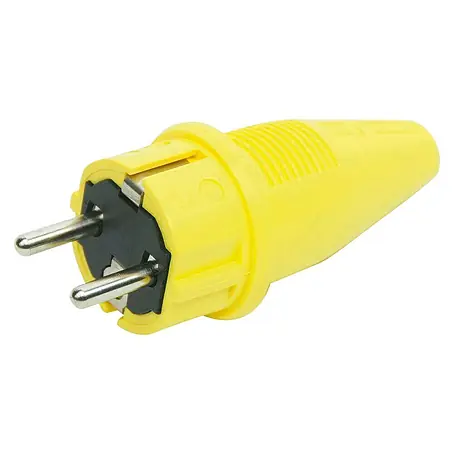 Gummi-Schutzkontakt-Stecker