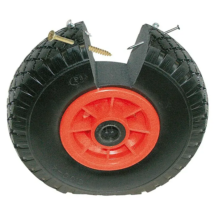 Schubkarrenrad - Durchmesser: 26 cm, Traglast: 100 kg, Nabenbreite: 75 mm, Blockprofil