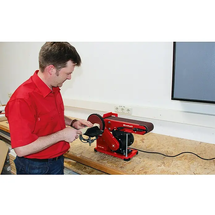 Einhell Lijadora de banda combinada TC-US 400 - 375 W, Número de revoluciones de marcha en vacío: 0 r.p.m. - 1.450 r.p.m.