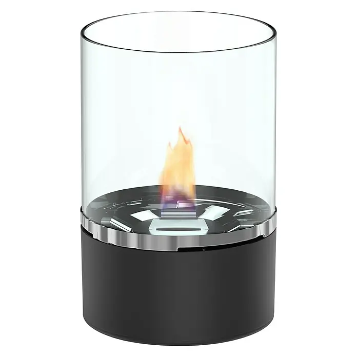 Tenderflame Tischfeuer Turm - Ø x H: 100 x 150 mm, Füllmenge: 0,25 l, Schwarz - Ansicht von oben