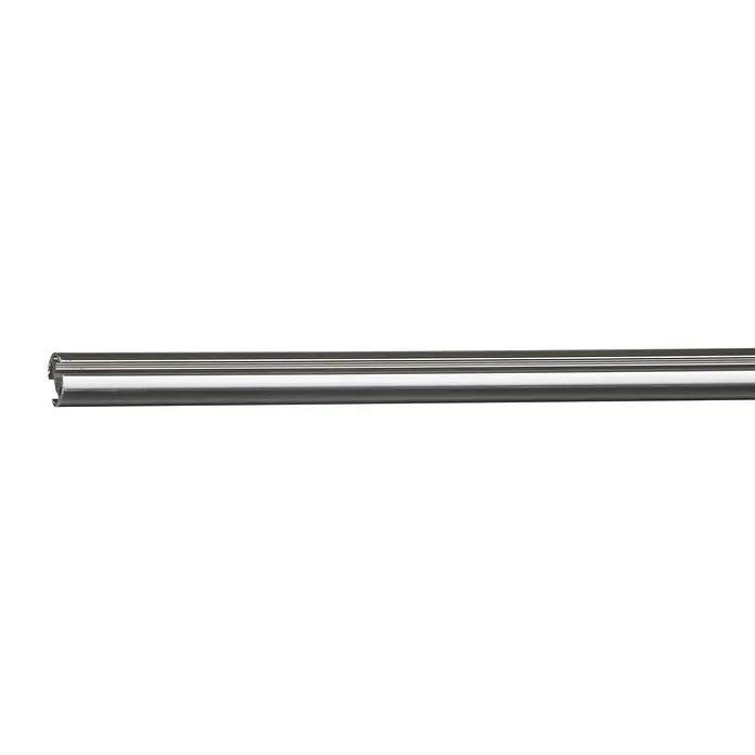 Vodilica za zavjese - Duljina: 240 cm, Izgled plemenitog čelika, Promjer: 25 mm - Pogled sprijeda