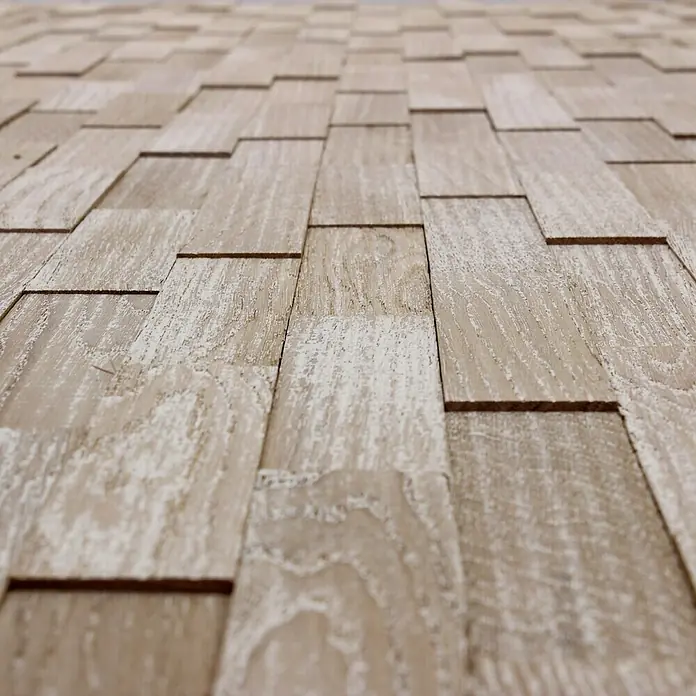 Wodewa Echtholzriemchen Berlin 013 - L x B: 200 x 50 mm, Stärke: 2 mm - 6 mm, Inhalt: 1 m² - Detailaufnahme