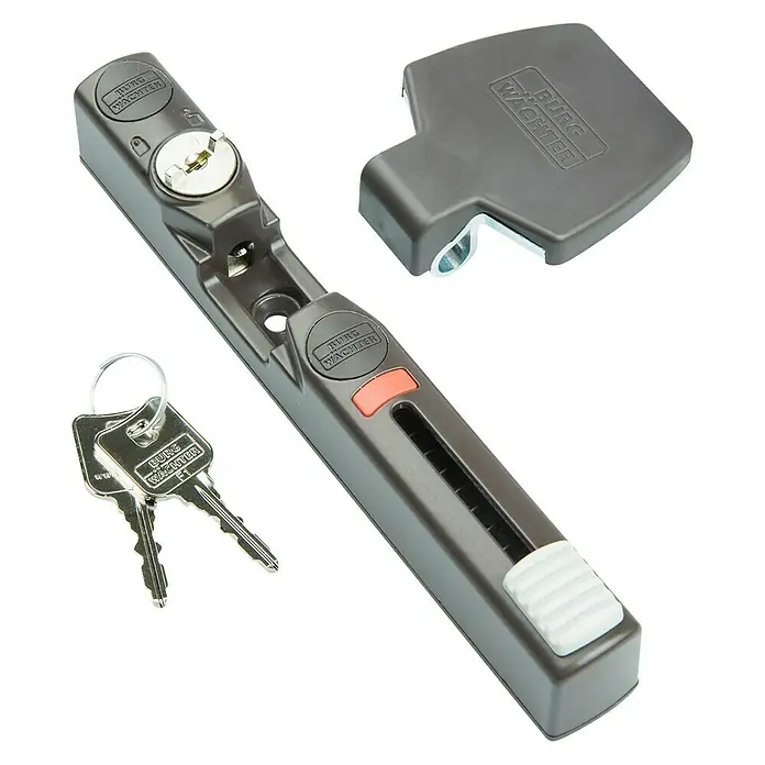 Burg-Wächter WinSafe Cierre de seguridad para ventanas WS 33 - Una hoja, Marrón - Vista frontal