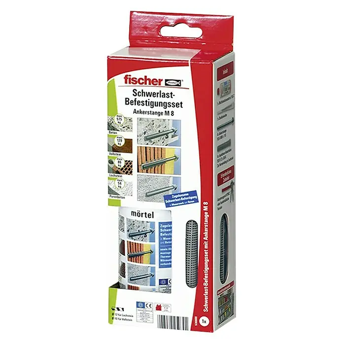 Fischer Schwerlast-Befestigungs-Set M8 - Maximalbauteildicke: 14 mm - 24 mm - Vorderansicht