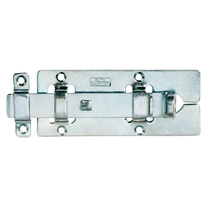 Burg-Wächter Schlossriegel SR - 80 x 34 mm, Durchmesser Öse: 7 mm, Verzinkt - Vorderansicht