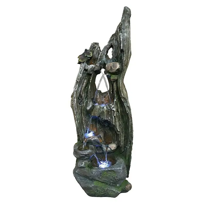Silex Kunststeinbrunnen Ginkgo - 54 x 62 x 163 cm - Vorderansicht