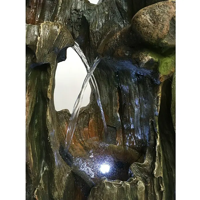Silex Kunststeinbrunnen Ginkgo - 54 x 62 x 163 cm - Detailaufnahme