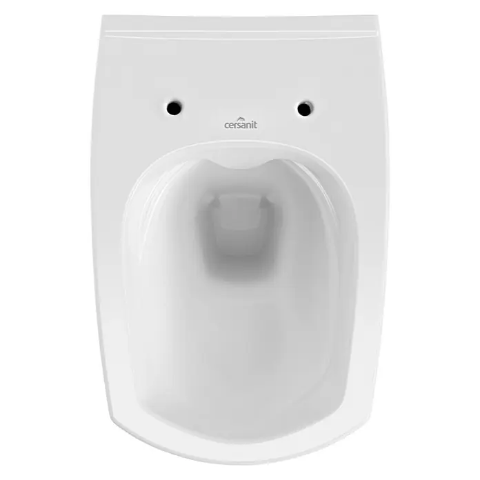 Wand-WC-Set All in One Carina - Spülrandlos, Ohne Spezialglasur, Spülform: Tief, WC Abgang: Waagerecht, Weiß