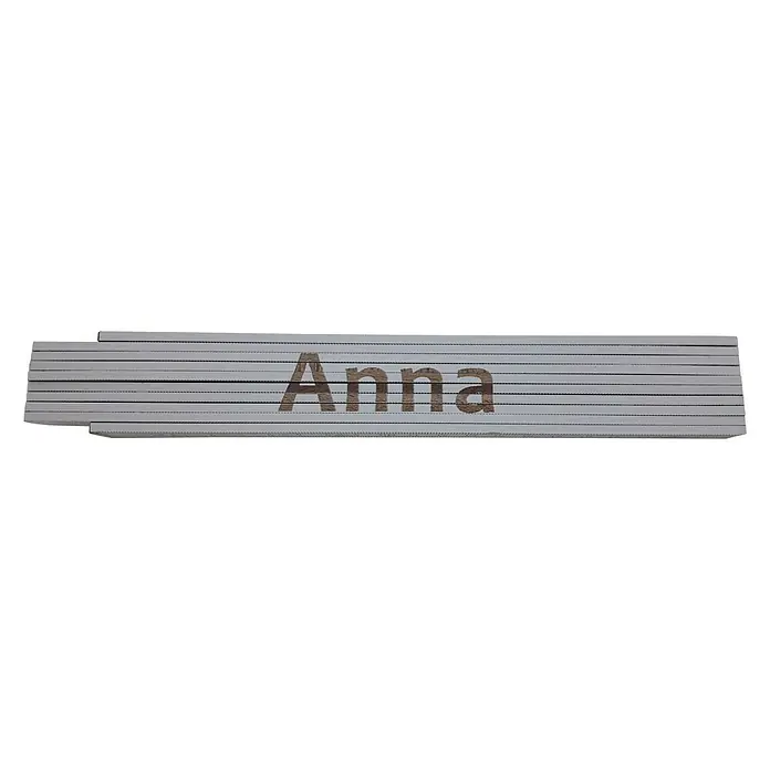 Heka Zollstock - Aufdruck: Anna, Länge: 2 m, Weiß