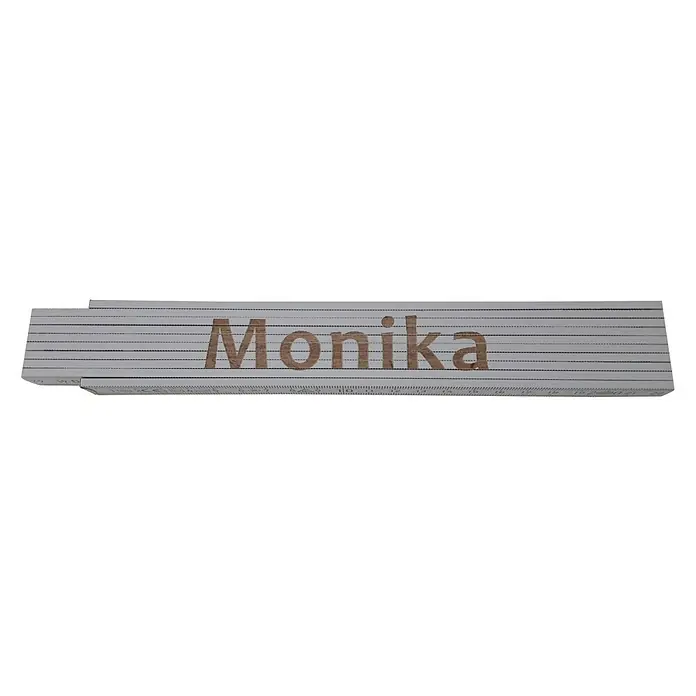 Heka Zollstock - Aufdruck: Monika, Länge: 2 m, Weiß