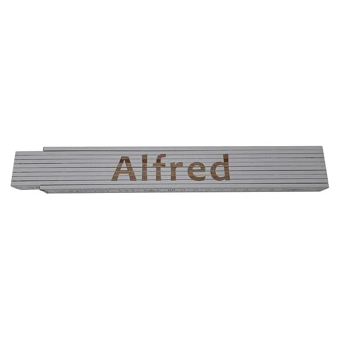 Heka Zollstock - Aufdruck: Alfred, Länge: 2 m, Weiß