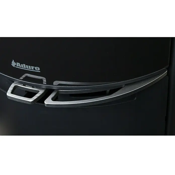 Aduro Kaminofen 9-5 Lux Air - 6 kW, Raumheizvermögen: 350 m³, Schwarz - Detailaufnahme