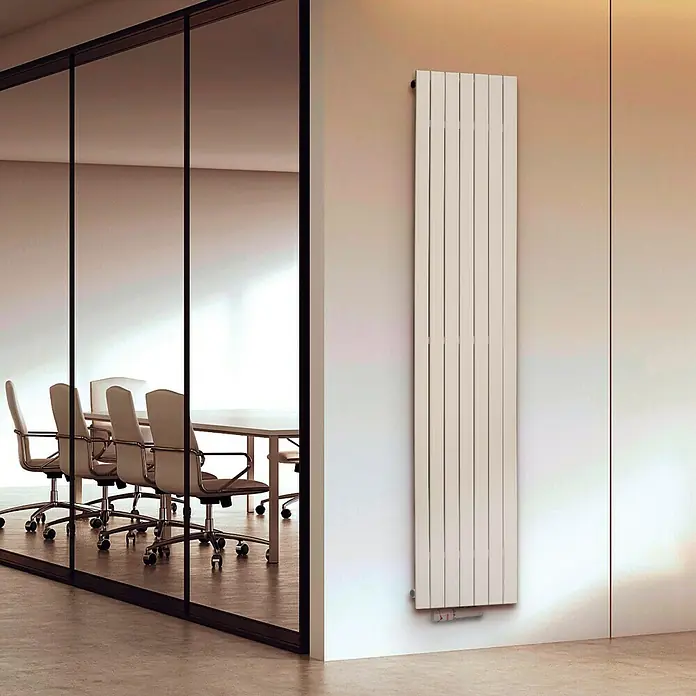 Camargue Designheizkörper Niagara - 37 x 190 cm, Anschlüsse: Unten mittig, 765 W, Weiß