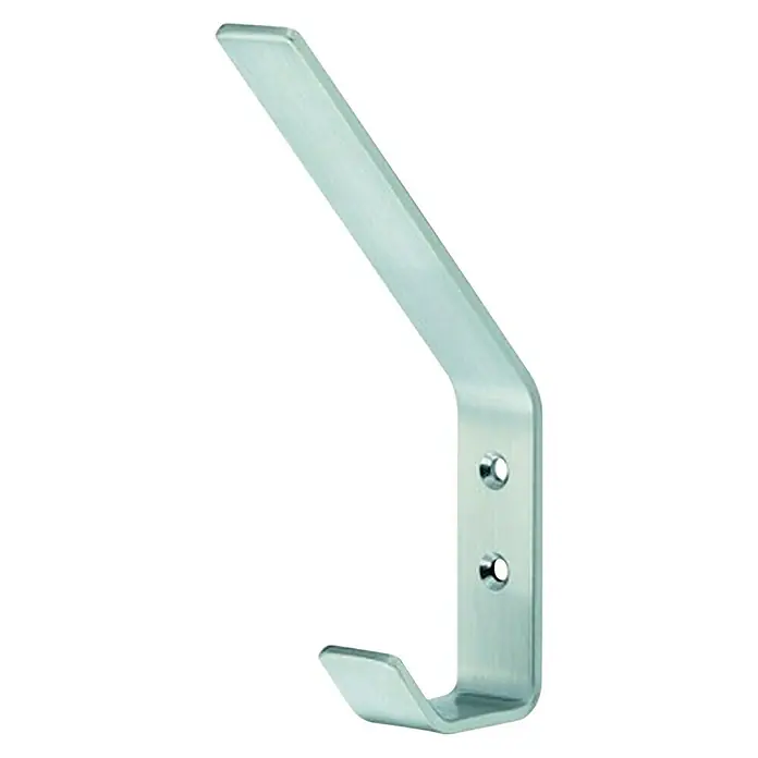 Garderobna kuka - D x Š x V: 140 x 20 x 72 mm, Oprema: 1 kuka, Razmak provrta: 20 mm, Mat četkano