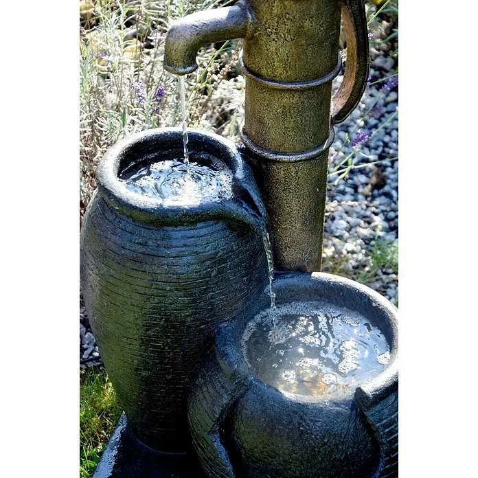 Dobar Kunststeinbrunnen - 47,5 x 38,5 x 84 cm - Detailaufnahme