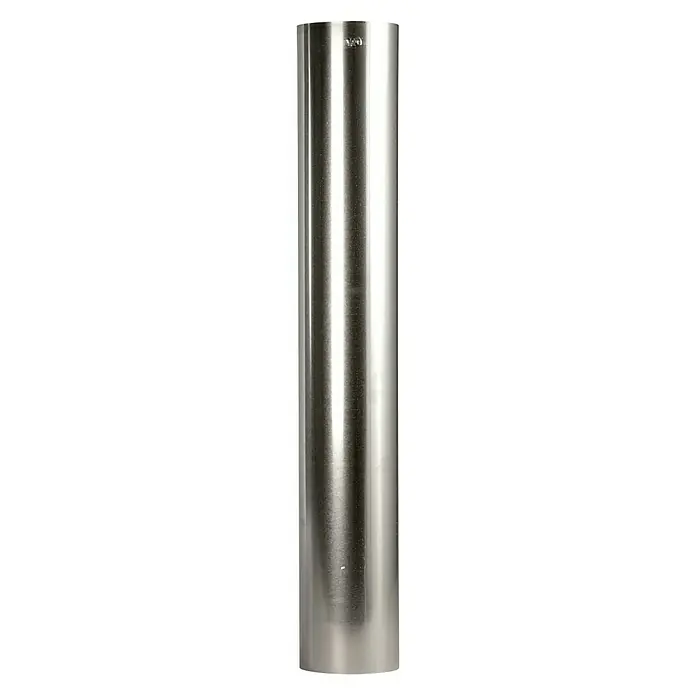 Ofenrohr - Ø x L: 100 x 1.000 mm, Feueraluminiert, Silbergrau - Vorderansicht