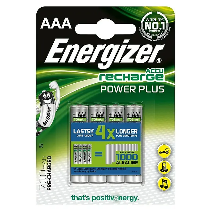 Energizer Oplaadbare batterijen - 1,2 V - Vooraanzicht
