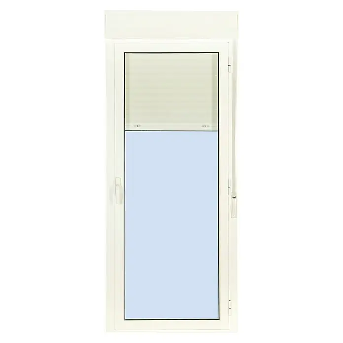 Solid Elements Balconera practicable de aluminio - 90 x 218 cm, Derecha, Blanco, Con persiana