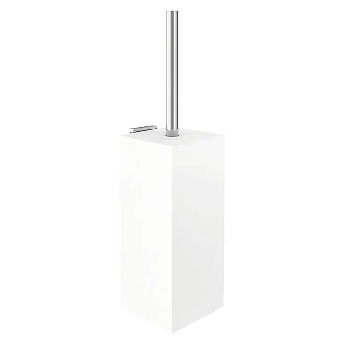 Roca Rubik Escobillero de pared - Blanco, Metal