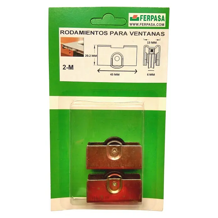 Cojinete de bolas metal 2-M - Diámetro: 20,2 mm, Ancho: 13 mm