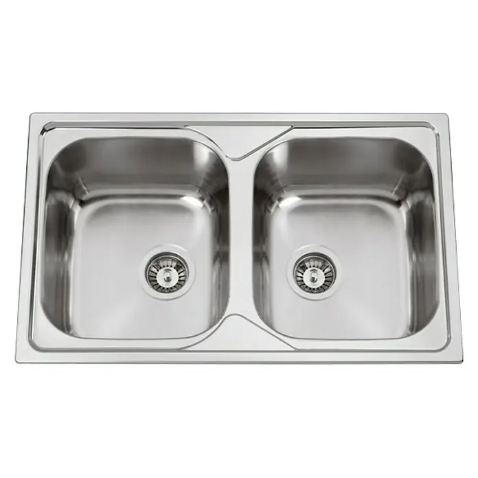 Rodi Fregadero encastrable Okio 80 - 50 x 80 cm, Acero inoxidable, Cromo