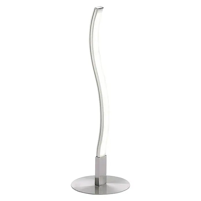 LeuchtenDirekt Wave Stolna LED svjetiljka - 3 W, D x Š x V: 10 x 10 x 30 cm, Čelik, Topla bijela - Pogled s lijeve strane