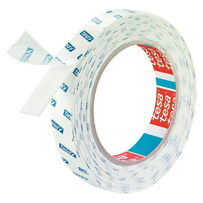 Tesa Powerbond Cinta de doble cara Resistente humedad - L x An: 5 m x 1,9 cm, Blanco