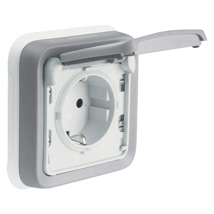 Legrand Enchufe empotrado Plexo - Gris, Aluminio, IP55, En pared