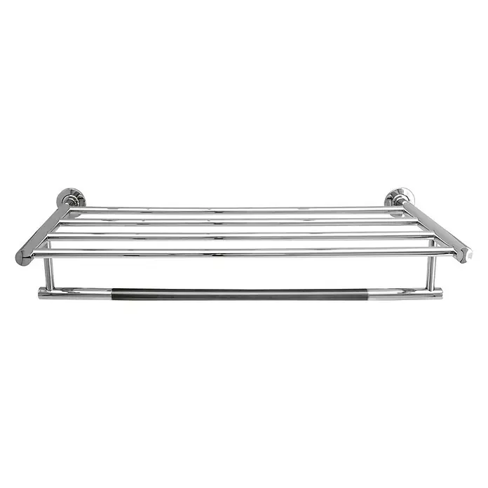 Portatoallas Redondo - Ancho: 60 cm, Cromo, Brillante