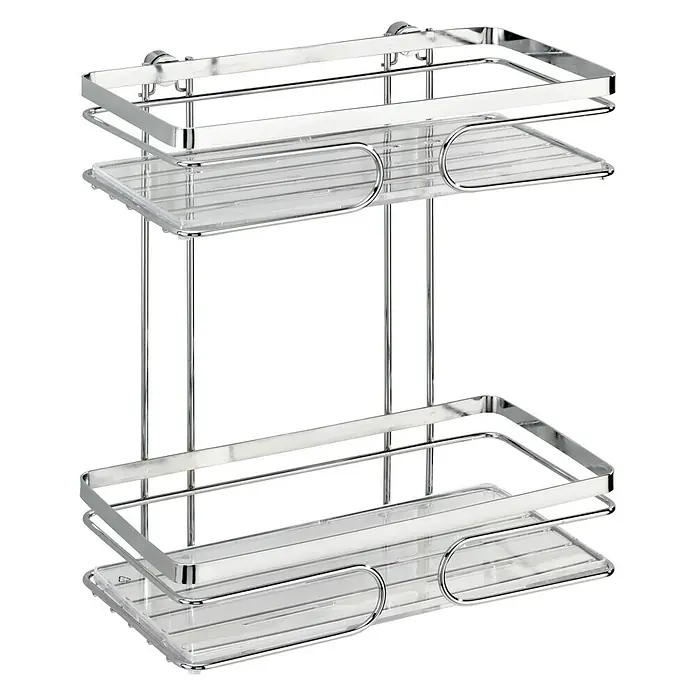 Wenko Cesta de baño doble Premium - L x An x Al: 13,5 x 24 x 27 cm