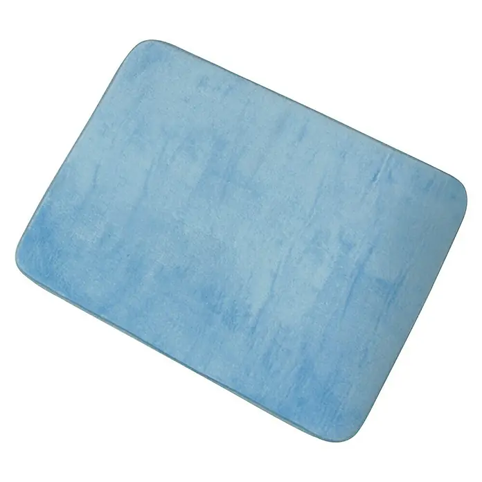 MSV Alfombra para baño Memoria - L x An: 50 x 70 cm, Azul claro