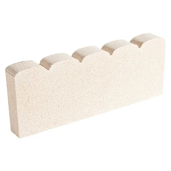 Bordillo Ondulado - 50 x 20 x 6 cm, Blanco, Hormigón