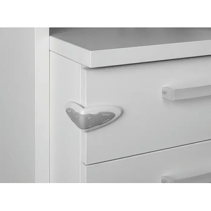 Inofix Cierre para muebles 5104-2- - Blanco/gris, Tipo de montaje: Pegado