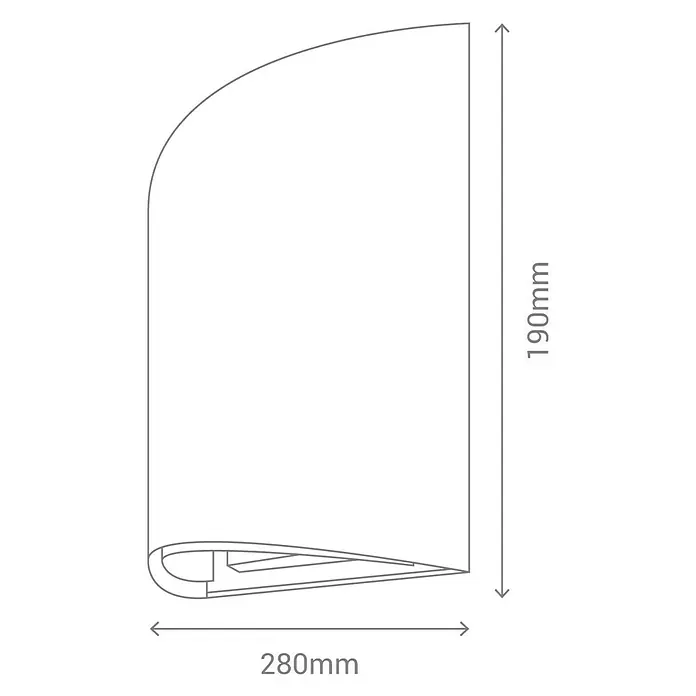 Schuller Aplique de pared Skyline - 60 W, L x An x Al: 10 x 28 x 19 cm, E27